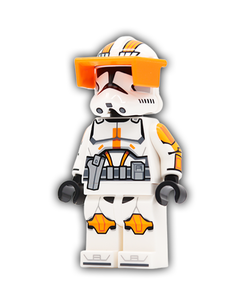 Commander Orange Cartoon Style Custom Minifigure