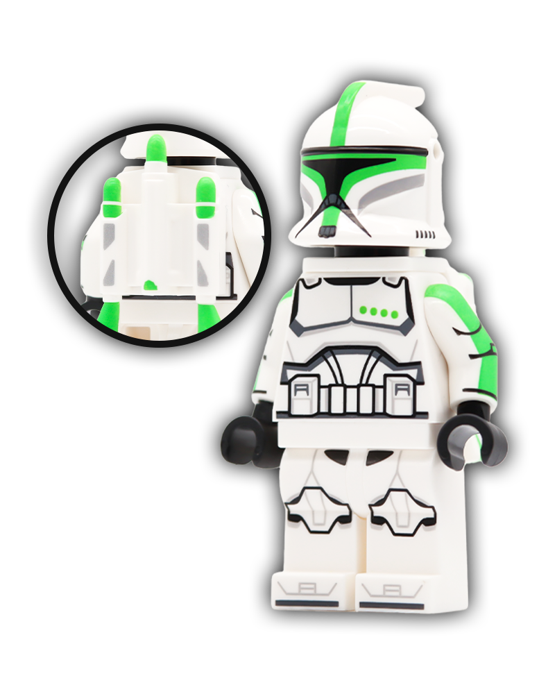 P1 Light Green Jet Trooper Custom Minifigure