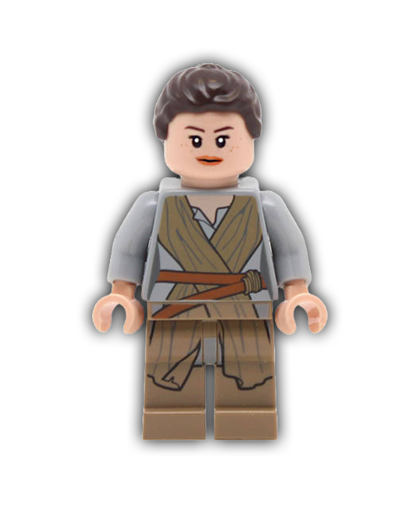 LEGO Star Wars Minifigure Rey Dark Tan Tied Robe SW0677 BricksAndFigsDE