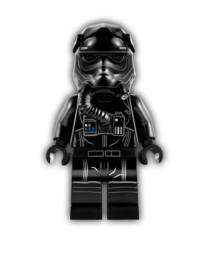 LEGO Star Wars Minifigure First Order TIE Pilot, Three White Lines on Helmet (SW0902)