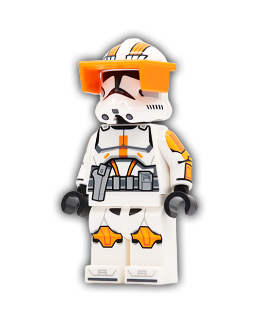 Commander Orange Cartoon Style Custom Minifigure
