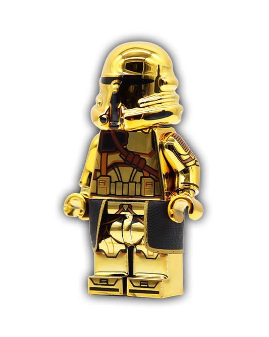 Gold Shiny Paratrooper Custom Minifigure