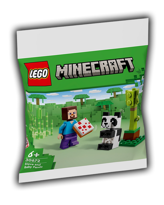LEGO 30672 Steve and Baby Panda Polybag - BricksAndFigsDE