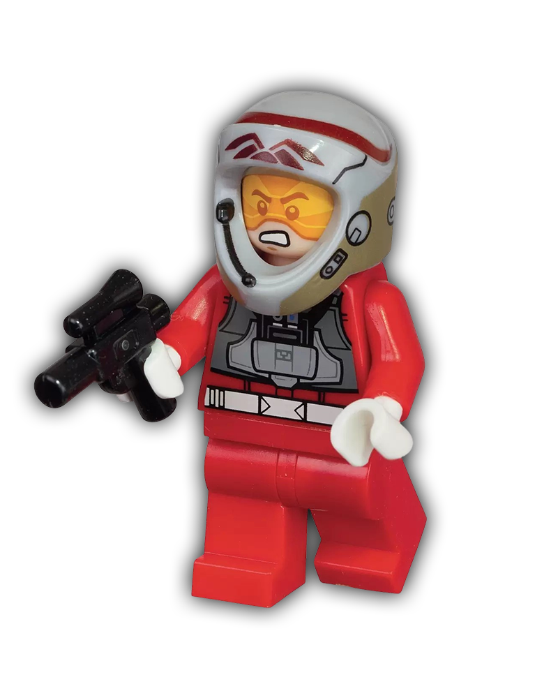 LEGO Star Wars Minifigure Rebel Pilot A-wing (Open Helmet, Red Jumpsuit) (SW0757)