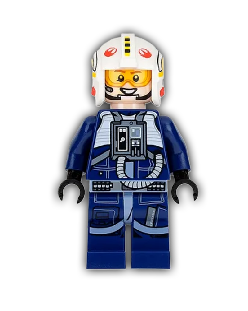 LEGO Star Wars Minifigure Rebel Pilot Y-wing (Dark Blue Jumpsuit) (SW0801)