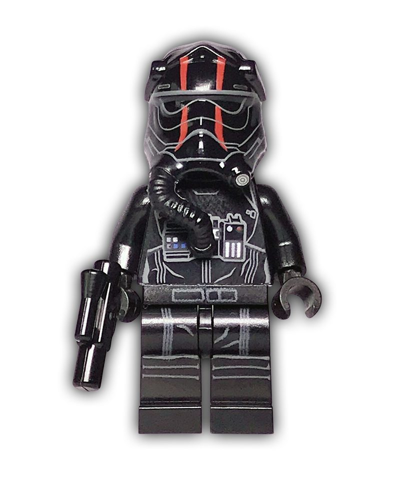 LEGO Star Wars Minifigure First Order TIE Pilot, Two Red Stripes on Helmet (SW0860)