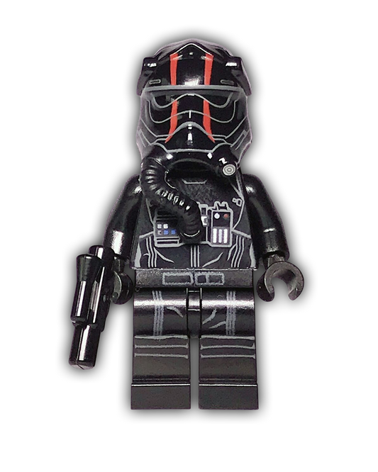 LEGO Star Wars Minifigure First Order TIE Pilot, Two Red Stripes on Helmet (SW0860)