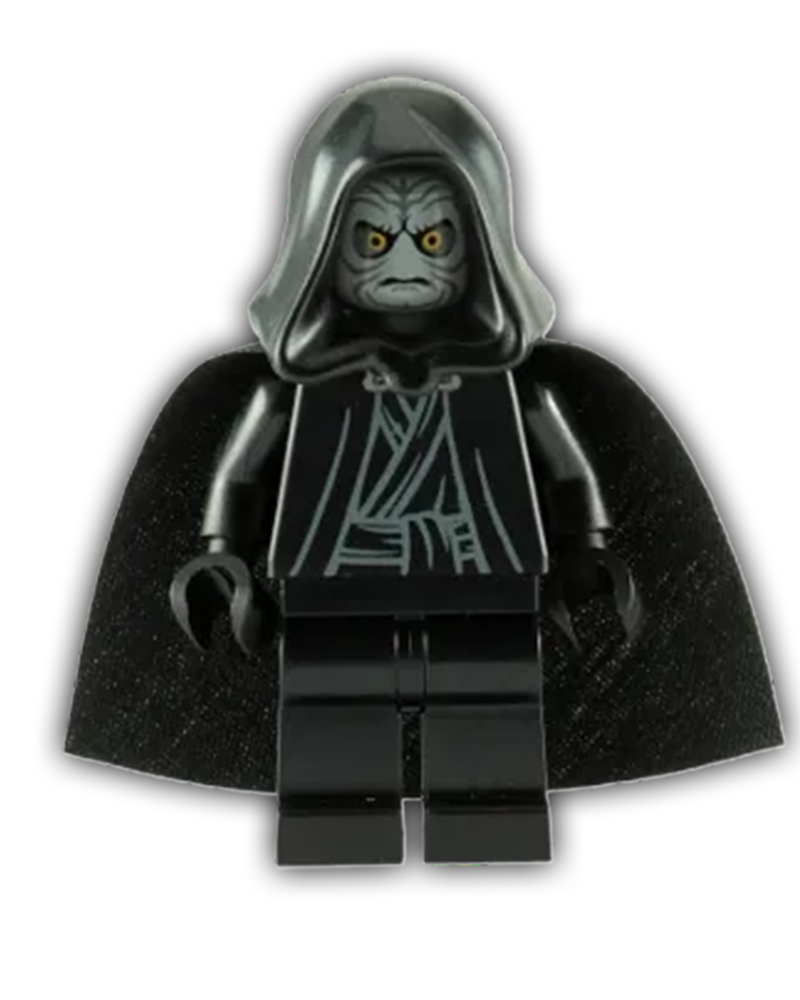 LEGO Star Wars Minifigure Emperor Palpatine - Light Bluish Gray Head, Black Hands (SW0210)