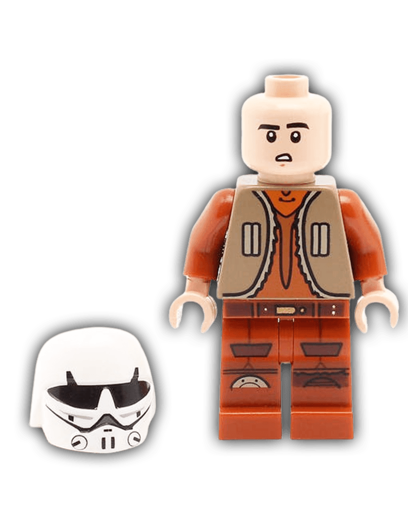 LEGO Star Wars Minifigure Ezra Bridger - Dark Tan Vest, Helmet (SW0574a)