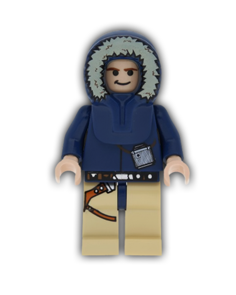 LEGO Star Wars Minifigure Han Solo - Light Nougat, Parka Hood, Tan Legs with Holster (SW0253)