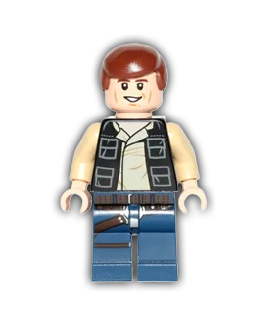 LEGO Star Wars Minifigure Han Solo, Dark Blue Legs, Vest with Pockets (SW0539)