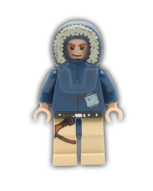 LEGO Star Wars Minifigure Han Solo - Light Nougat, Parka Hood, Tan Legs with Holster (2010) (SW0253a)