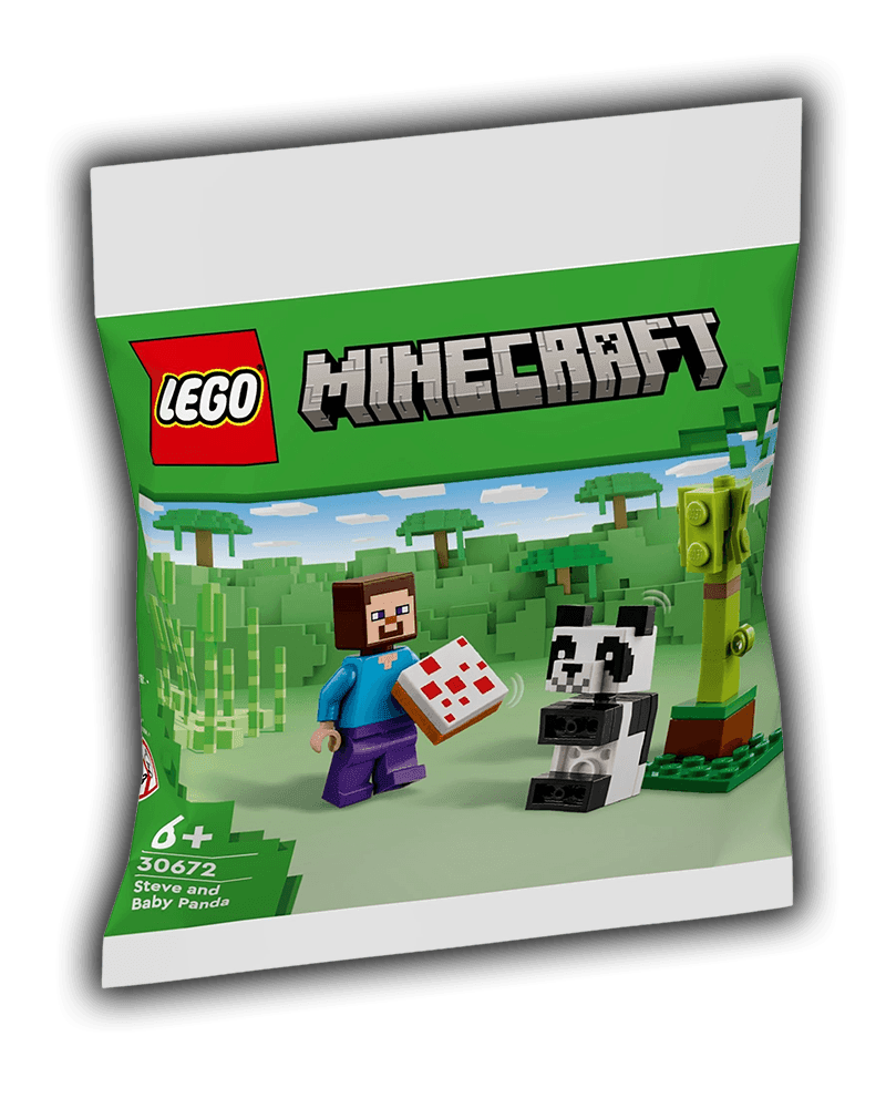 LEGO 30672 Steve and Baby Panda Polybag - BricksAndFigsDE