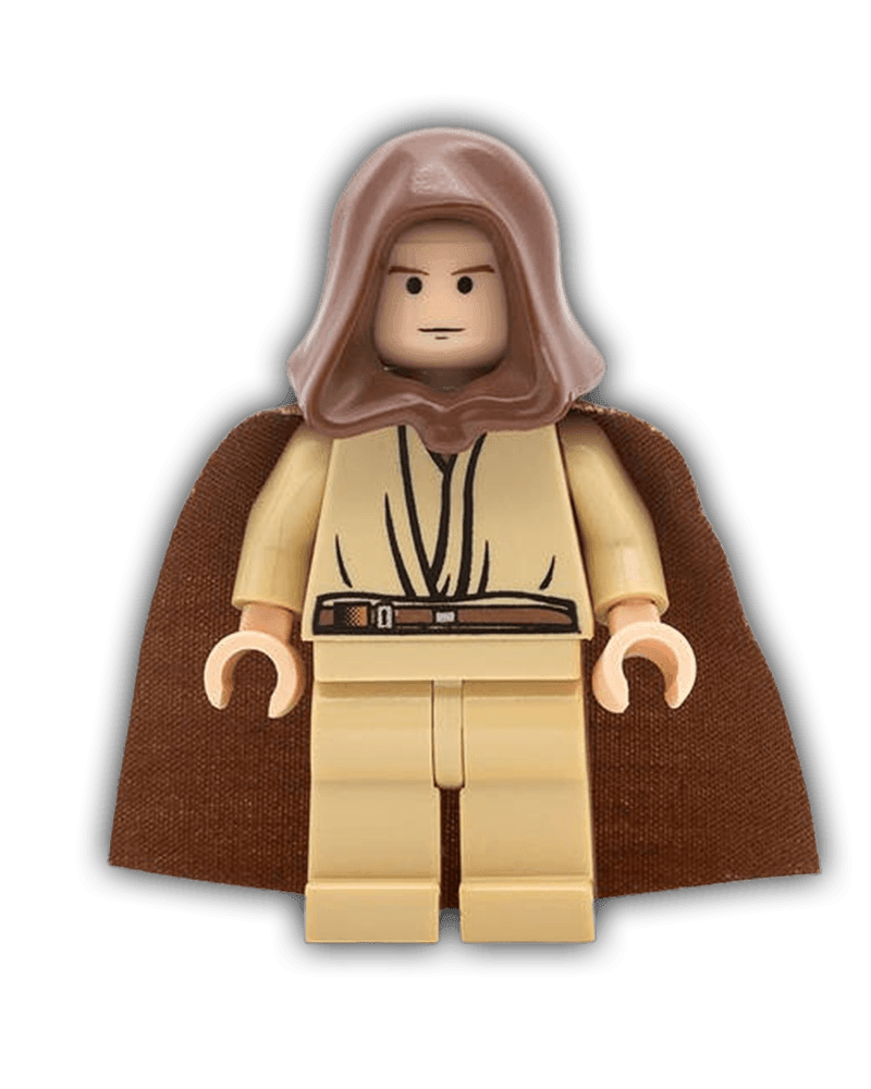 LEGO® Obi-Wan Kenobi - Young, Light Nougat, Brown Hood and Cape, Tan Legs (SW0173) - BricksAndFigsDE