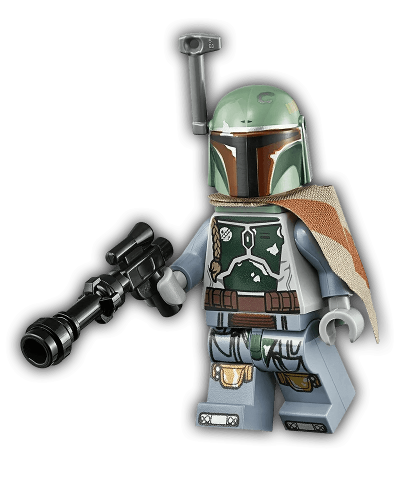 LEGO Star Wars Minifigure Boba Fett - Pauldron Cloth with Dark Orange Stripe Pattern (SW0711) - BricksAndFigsDE