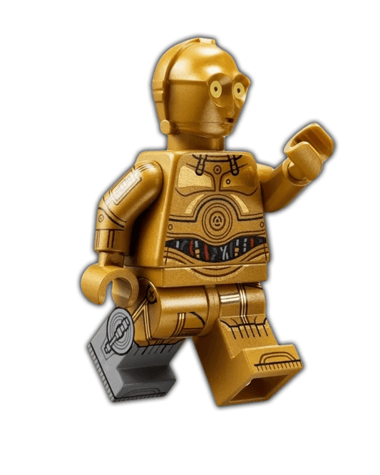 LEGO C-3PO - Molded Light Bluish Gray Right Foot, Printed Arms (SW1209) - BricksAndFigsDE