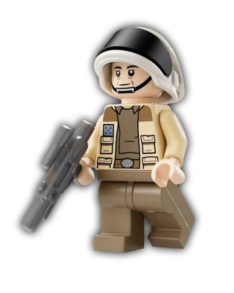 LEGO Star Wars Minifigure Captain Antilles - Dark Tan Shirt, Large Rank Badge (SW1328) - BricksAndFigsDE