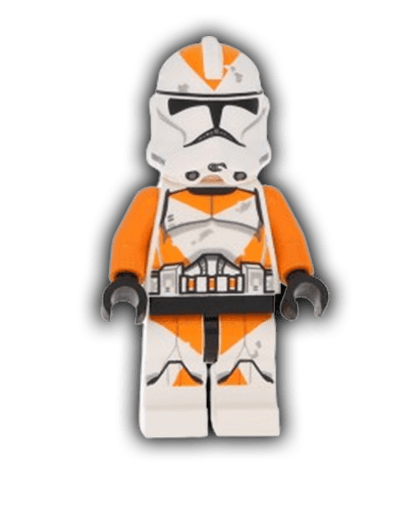 LEGO Clone Trooper, 212th Attack Battalion (Phase 2) - Orange Arms, Dirt Stains, Scowl (SW0522) - BricksAndFigsDE