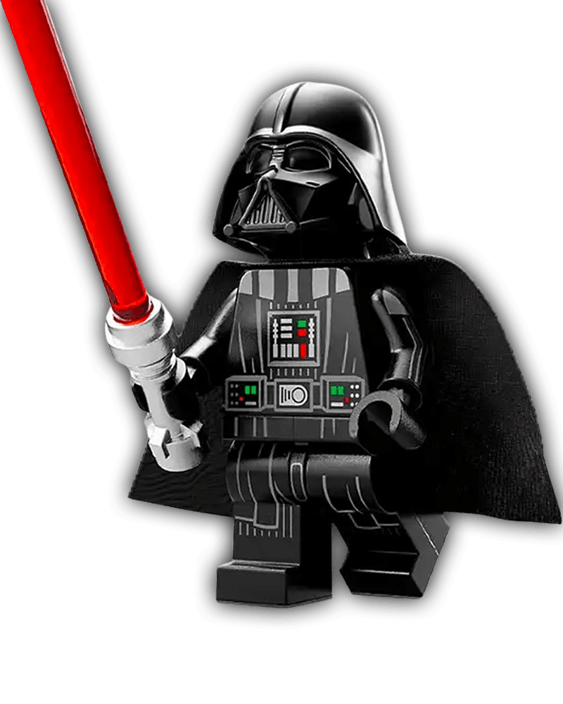 LEGO Star Wars Minifigure Darth Vader - Printed Arms, Spongy Cape, White Head with Frown (SW1249) - BricksAndFigsDE