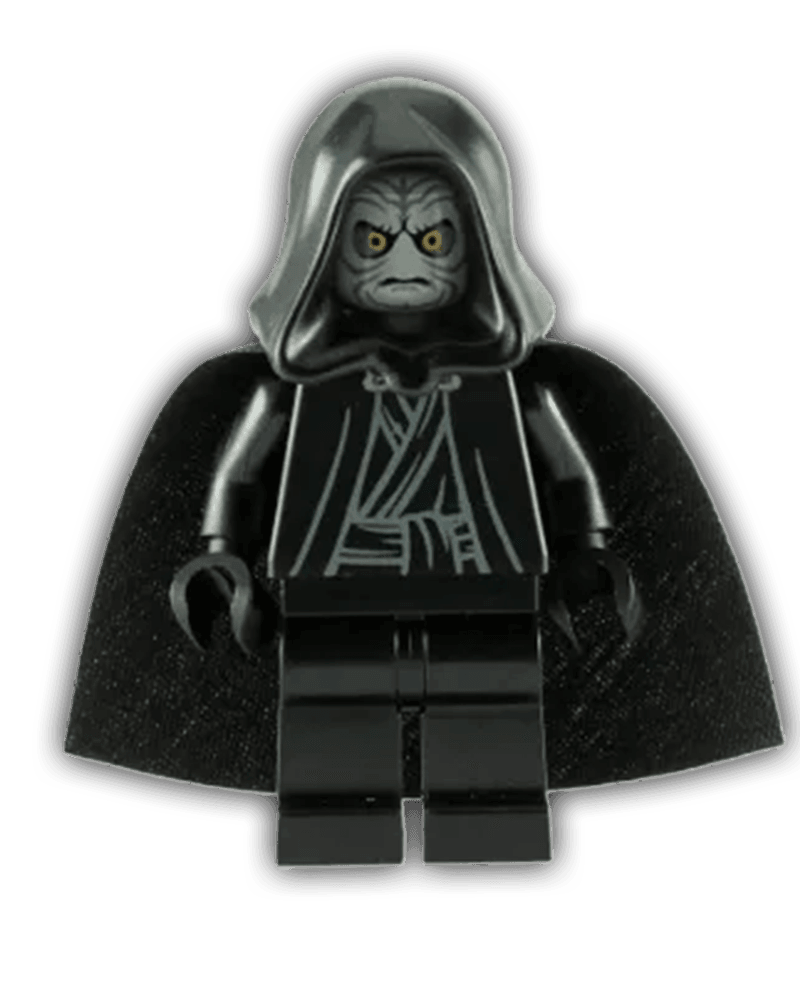 LEGO Star Wars Minifigure Emperor Palpatine - Light Bluish Gray Head, Black Hands (SW0210) - BricksAndFigsDE