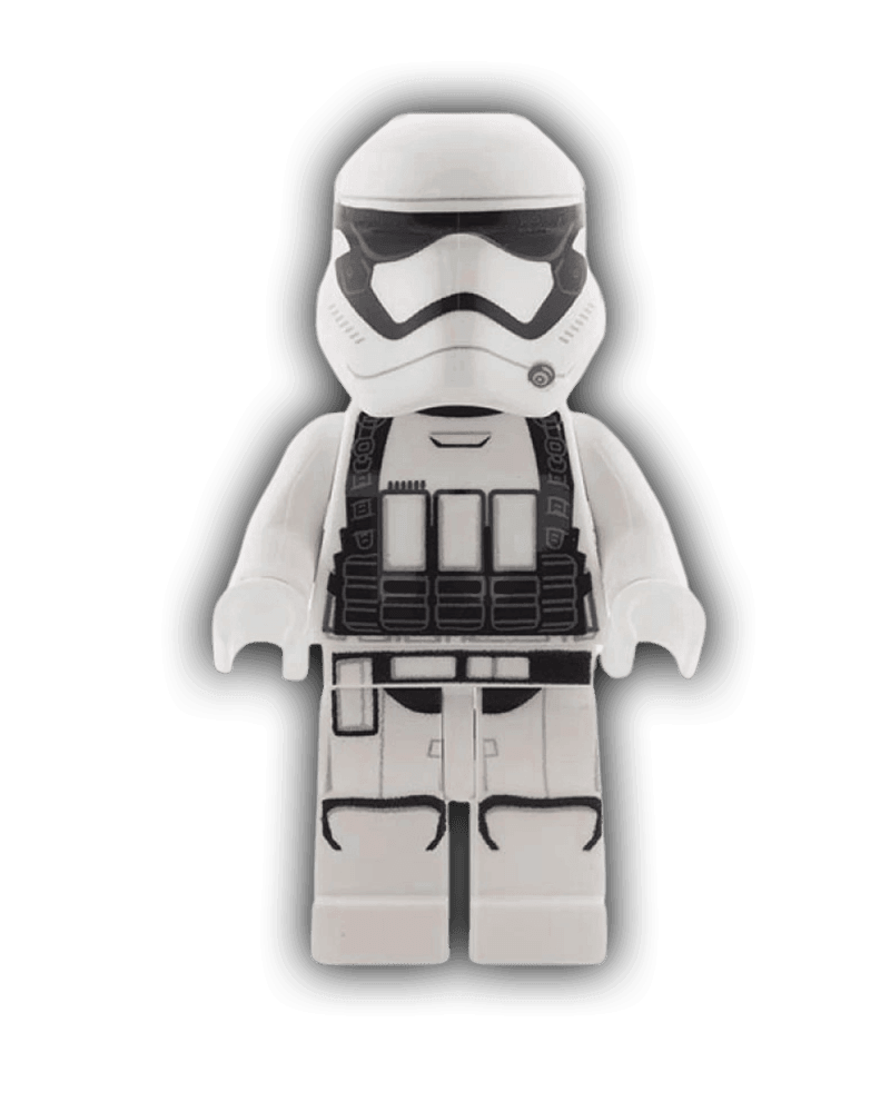 LEGO Star Wars Minifigure First Order Heavy Assault Stormtrooper (Rounded Mouth Pattern) (SW1065) - BricksAndFigsDE