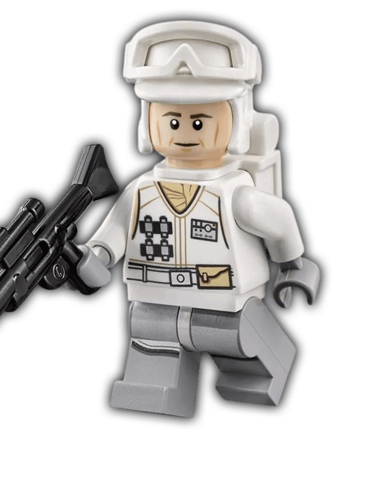 LEGO Hoth Rebel Trooper White Uniform (Cheek Lines) (SW0678) - BricksAndFigsDE