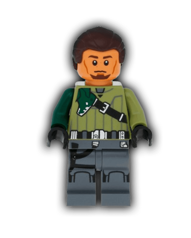 LEGO Kanan Jarrus - Dark Brown Hair and Eyebrows (SW0602) - BricksAndFigsDE