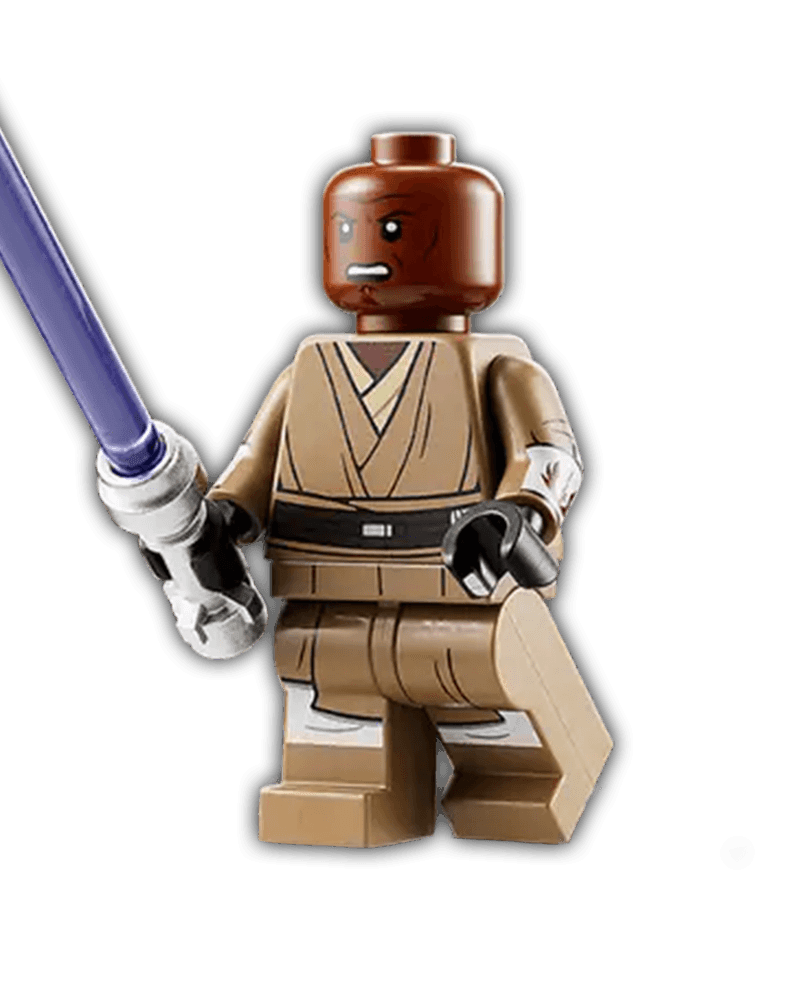 Mace Windu - Dark Tan Legs, Open Mouth, Printed Arms (SW1205) - BricksAndFigsDE