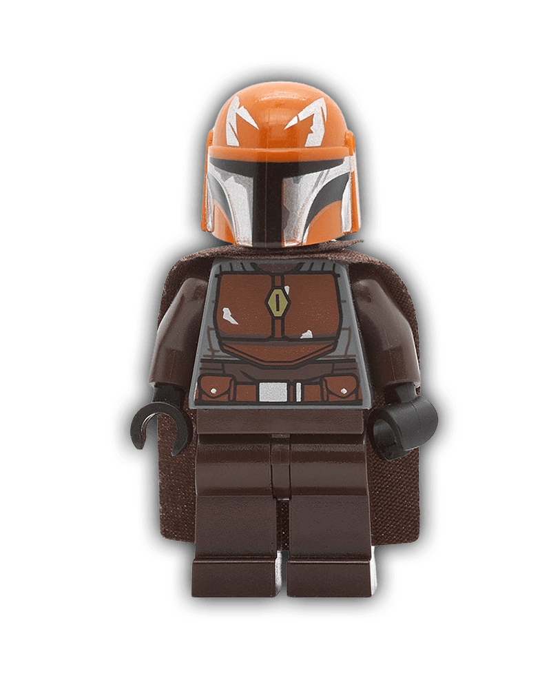 LEGO Star Wars Minifigure Mandalorian Tribe Warrior - Male, Dark Brown Cape, Dark Orange Helmet (SW1079) - BricksAndFigsDE