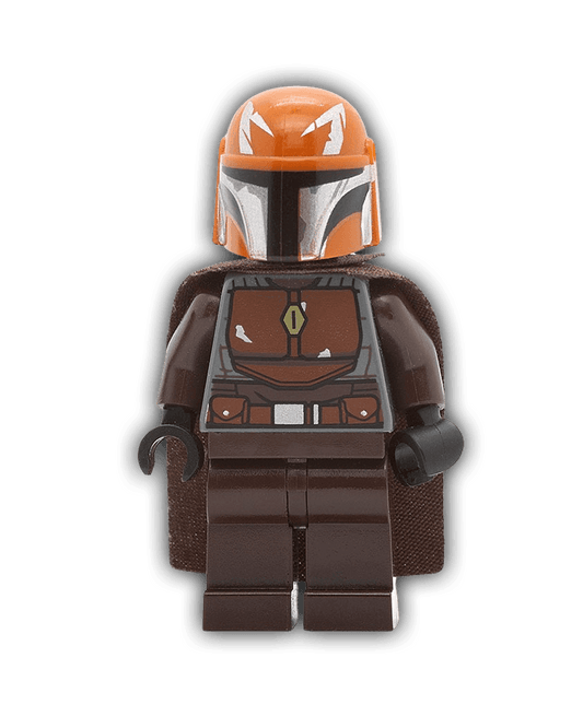 LEGO Star Wars Minifigure Mandalorian Tribe Warrior - Male, Dark Brown Cape, Dark Orange Helmet (SW1079) - BricksAndFigsDE