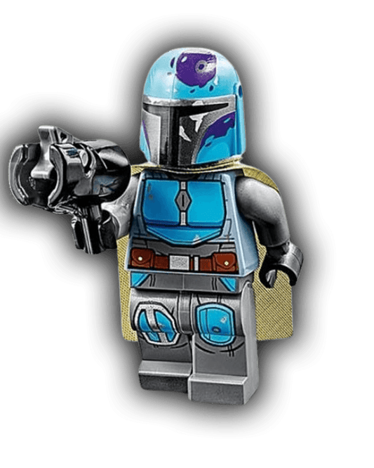 LEGO Star Wars Minifigure Mandalorian Tribe Warrior - Male, Olive Green Cape, Dark Azure Helmet (SW1080) - BricksAndFigsDE