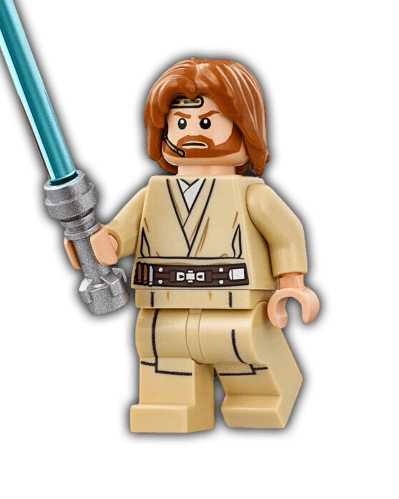 LEGO Obi-Wan Kenobi (Mid-Length Tousled with Center Part Hair and Headset) (SW0846) - BricksAndFigsDE