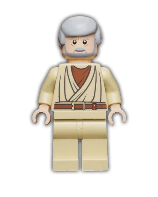 Obi-Wan Kenobi - Old, Light Nougat, White Pupils (SW0274) - BricksAndFigsDE