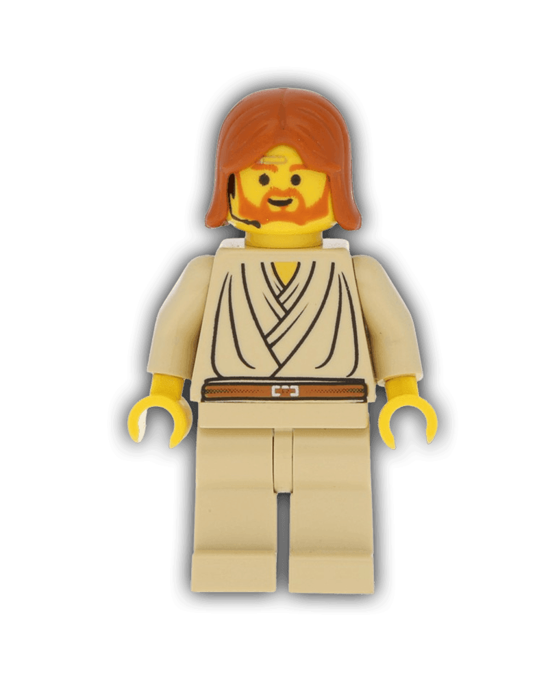 LEGO Star Wars Minifigure Obi-Wan Kenobi (Young with Dark Orange Hair and Headset) (SW0055) - BricksAndFigsDE