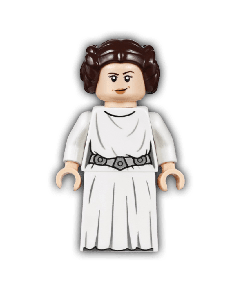 LEGO Star Wars Minifigure Princess Leia (White Dress, Detailed Belt, Skirt Part) (SW1036) - BricksAndFigsDE