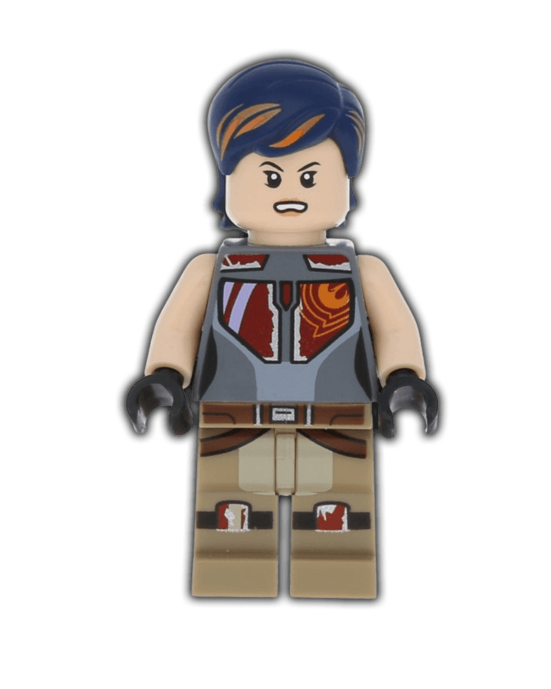 LEGO Star Wars Minifigure Sabine Wren - Dark Blue with Orange Highlights Hair (SW0616) - BricksAndFigsDE