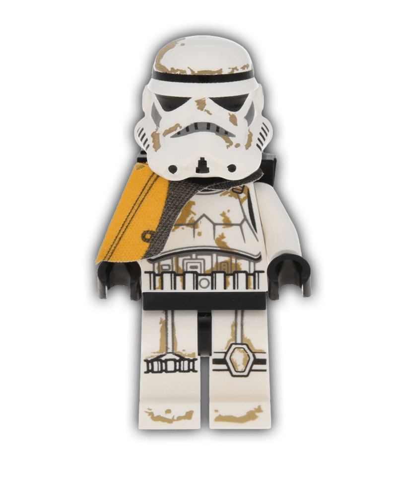 LEGO Star Wars Minifigure Sandtrooper - Orange Pauldron, Survival Backpack, Dirt Stains (SW0364) - BricksAndFigsDE