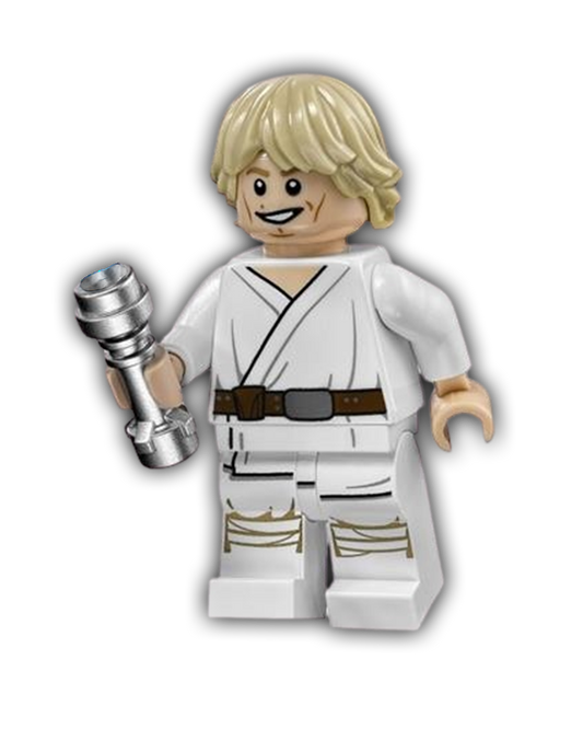 LEGO Star Wars Minifigure Luke Skywalker (Tatooine, White Legs, Detailed Face Print) (SW0551)