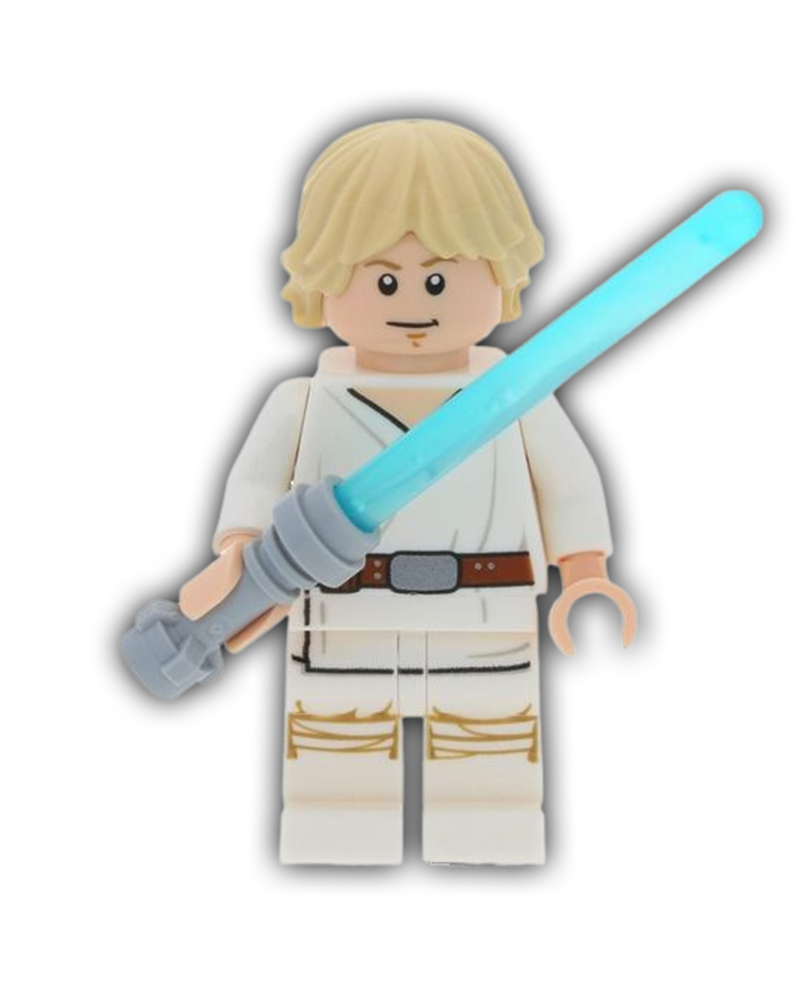 LEGO Star Wars Minifigure Luke Skywalker (Tatooine, White Legs, Stern / Smile Face Print) (SW0778)