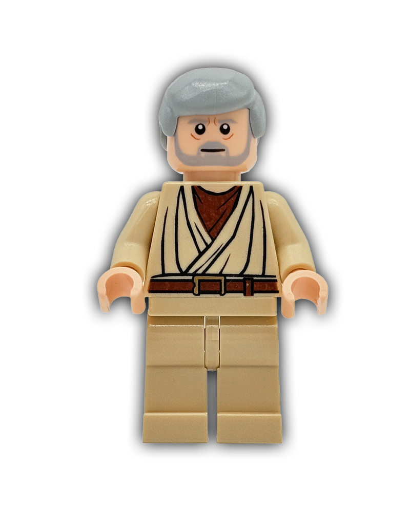 LEGO Star Wars Minifigure Obi-Wan Kenobi - Old, Light Nougat, White Pupils (SW0274)