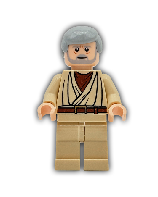 LEGO Star Wars Minifigure Obi-Wan Kenobi - Old, Light Nougat, White Pupils (SW0274)