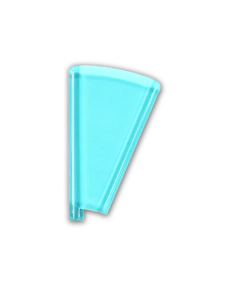 Round Ended Saber Full Swing Custom Accessory - Trans Light Blue - single wider fan-shaped blade