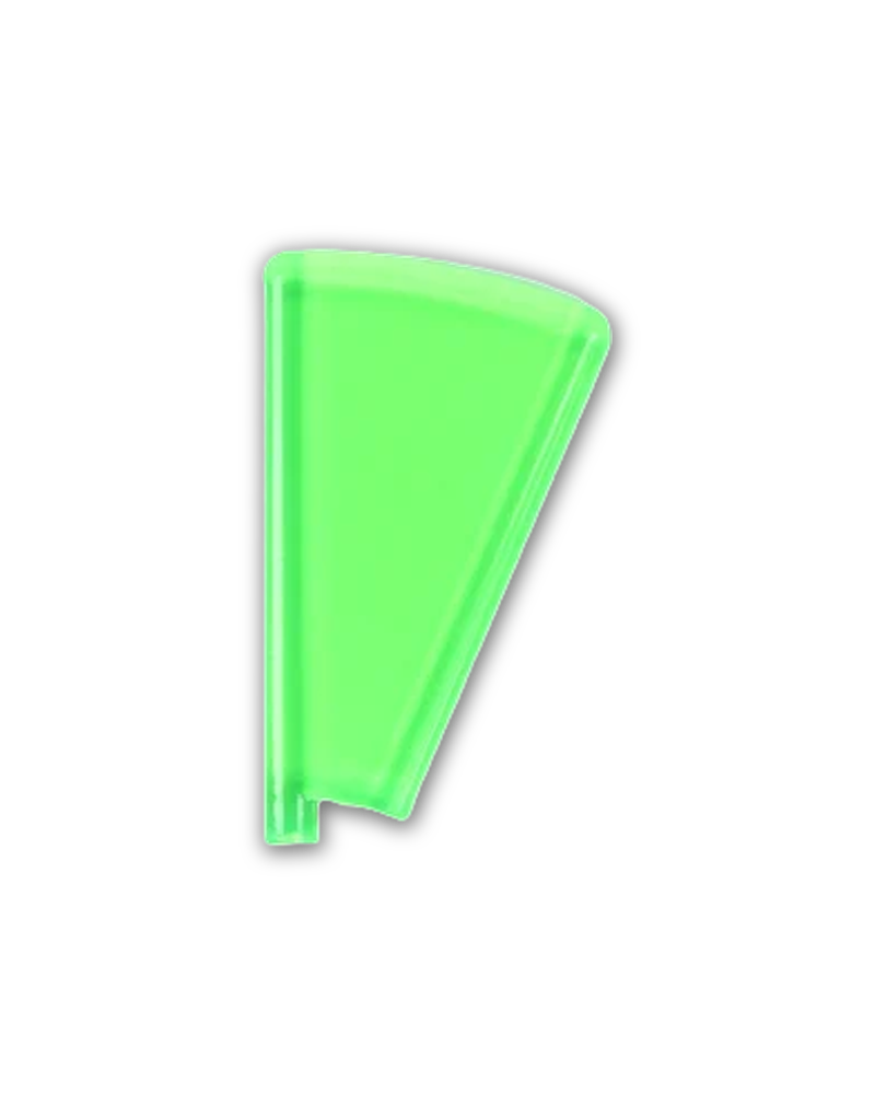 Round Ended Saber Full Swing Custom Accessory - Trans Light Green - single wider fan-shaped blade
