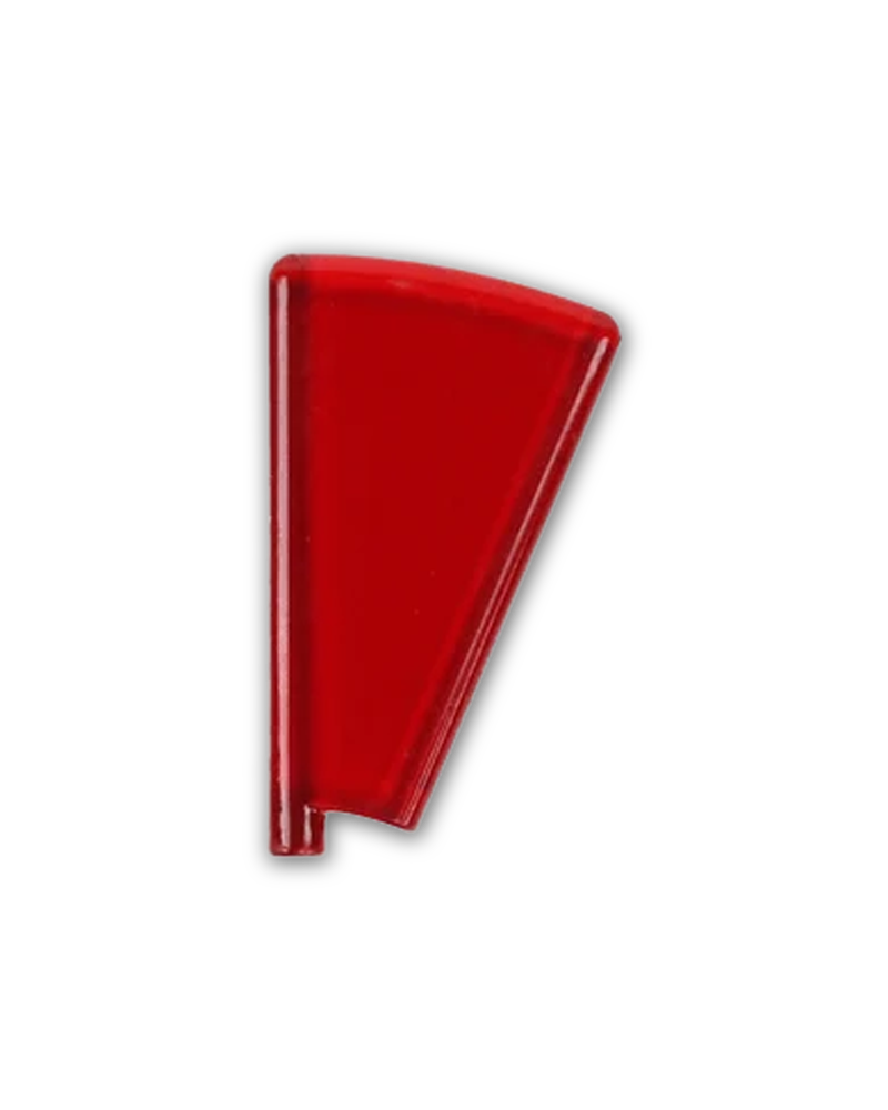 Round Ended Saber Full Swing Custom Accessory - Trans Red - single wider fan-shaped blade