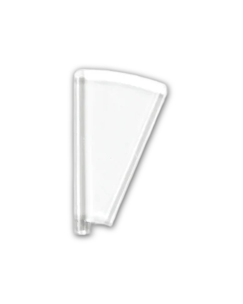 Round Ended Saber Full Swing Custom Accessory - Trans White - single wider fan-shaped blade