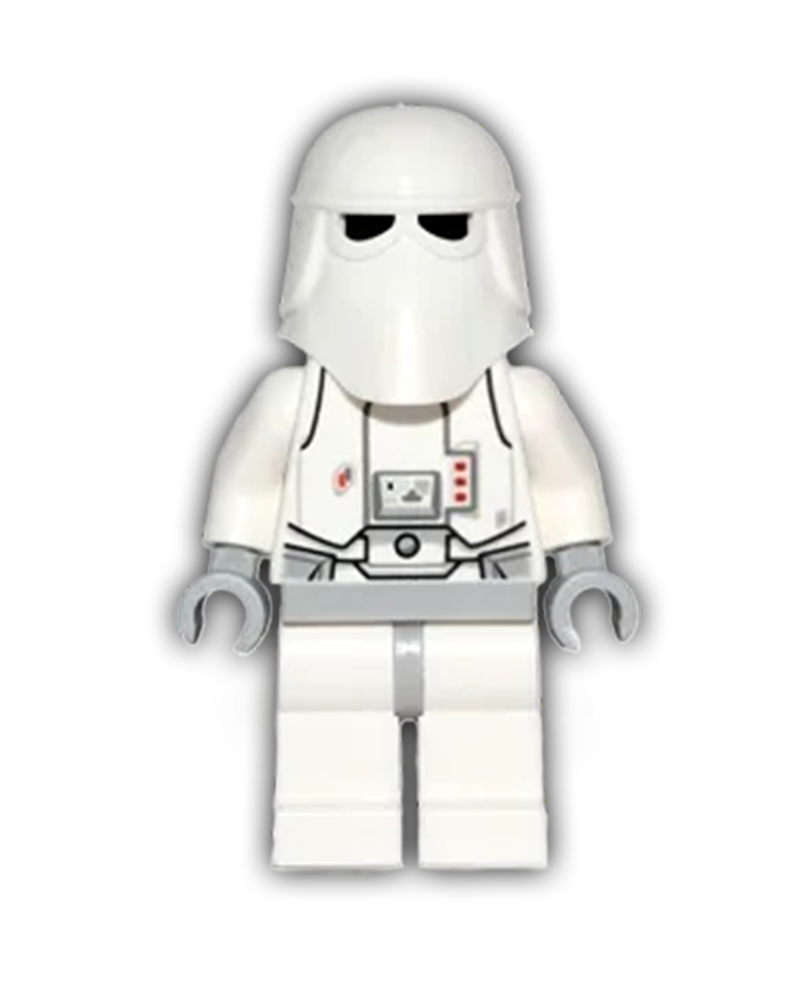 LEGO Star Wars Minifigure Snowtrooper, Light Bluish Gray Hips, Light Bluish Gray Hands, Printed Head, Torso Back Printing (SW0463)