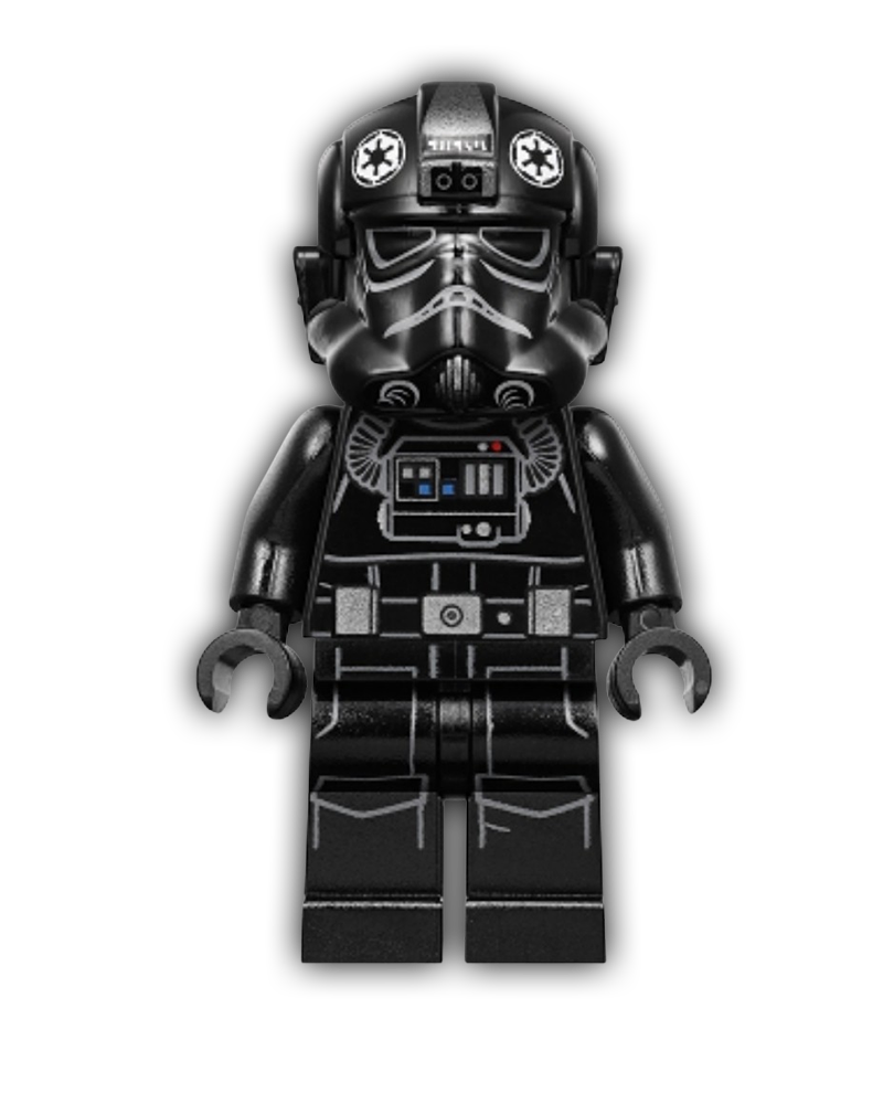 LEGO Star Wars Minifigure Imperial TIE Fighter Pilot - Light Nougat Head, Scowl, White Insignia on Helmet (SW0926)