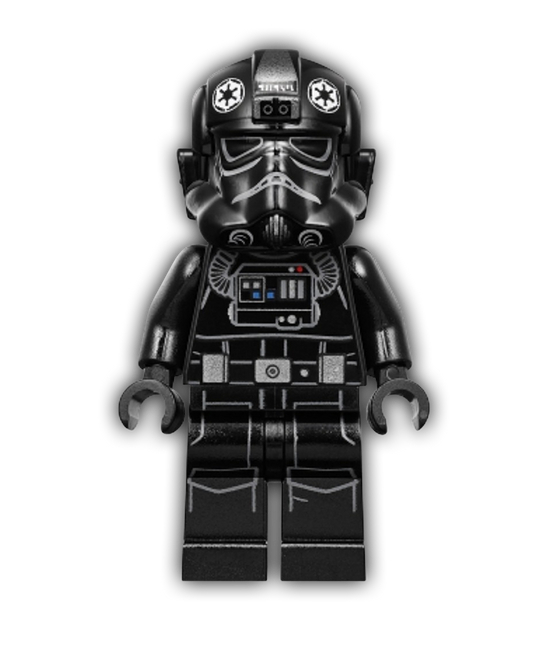 LEGO Star Wars Minifigure Imperial TIE Fighter Pilot - Light Nougat Head, Scowl, White Insignia on Helmet (SW0926)